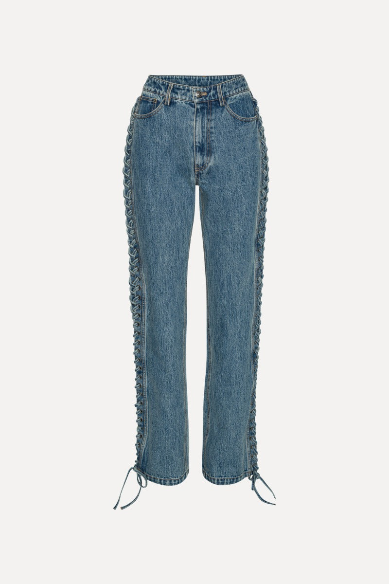 Jeans Laced Straight Jeans