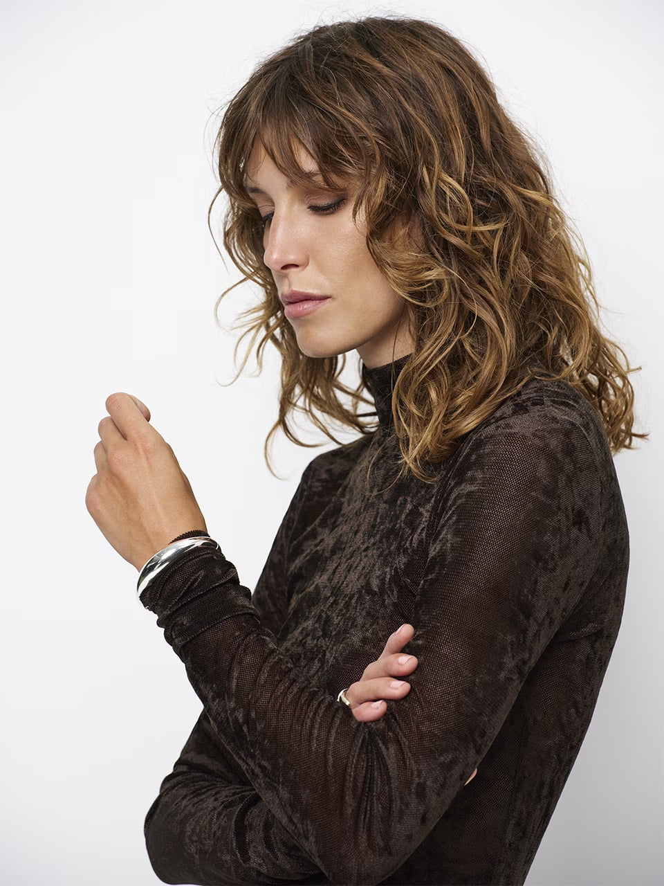 Dante Olya Velvet Mesh Jersey Top