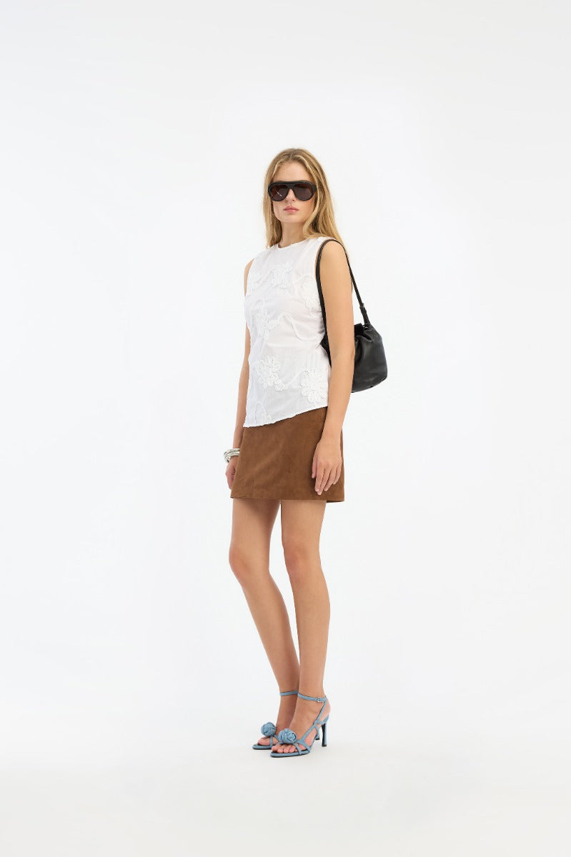 Rotate Flower Sleeveless Top