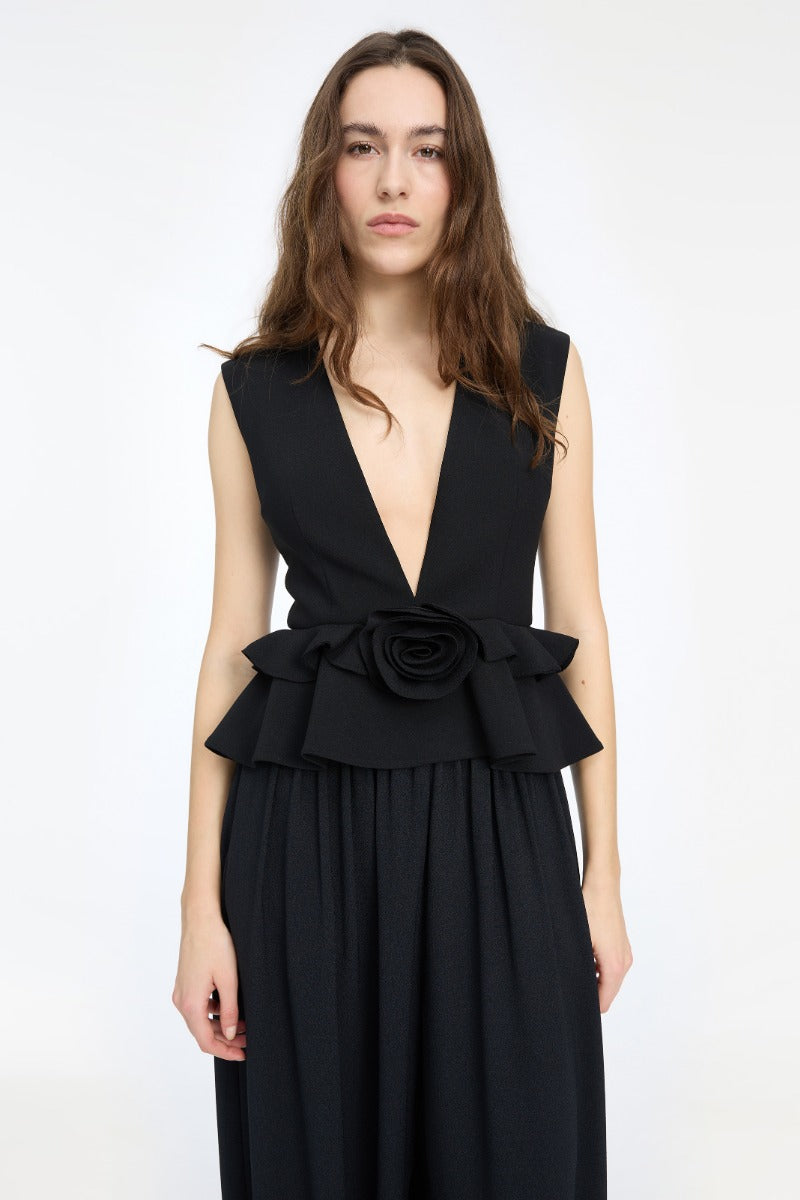 Rotate V-Neck Flower Top
