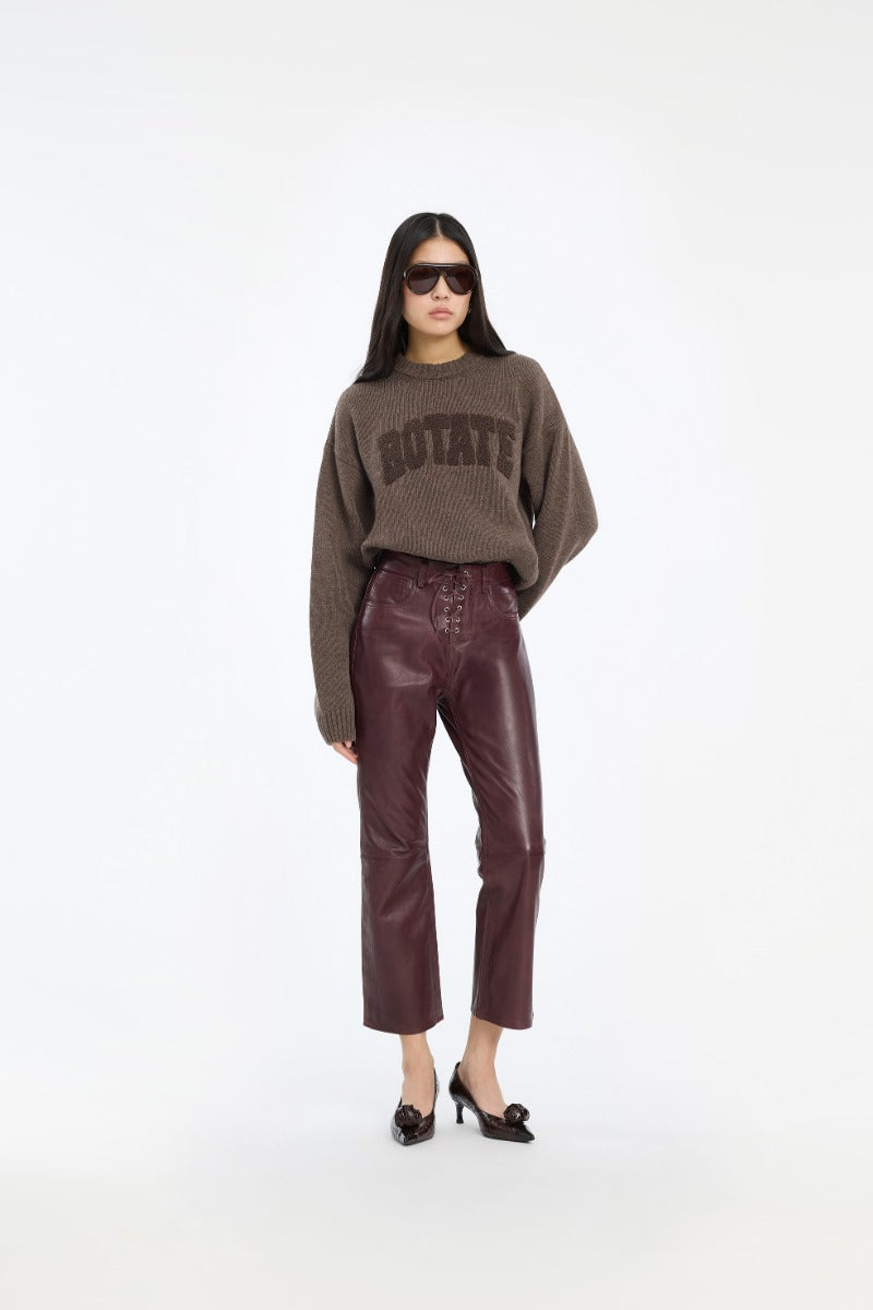 Rotate Crewneck Sweater brown