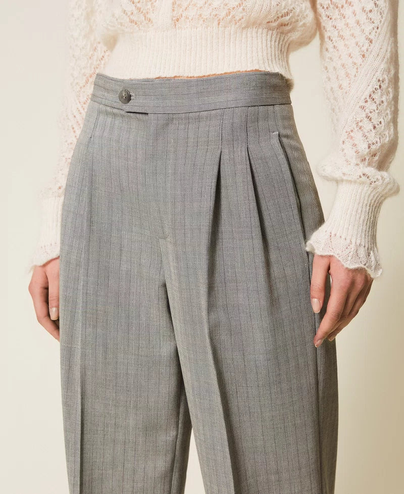 Pant Gessato Grigio