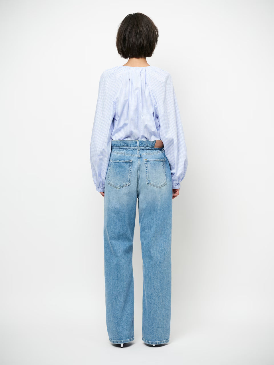 Dante Orit Check Patterned Balloon top