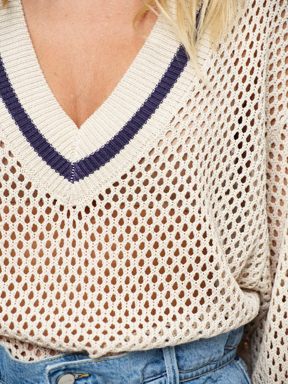 Dante Volcy Cropped V-neck sweat