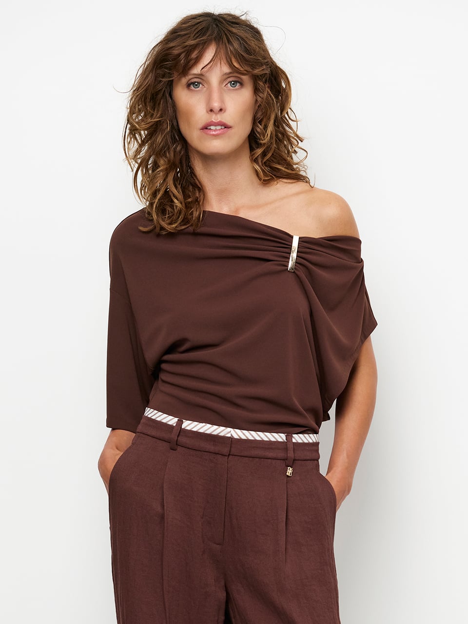 Dante Gou Embellished Drapey Top