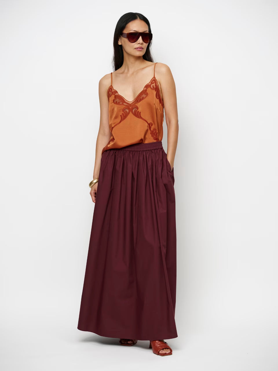 Dante Ligne Lace Top Sunset Orange