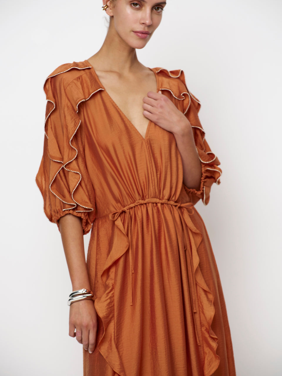 Dante Anzur Embellished Maxi Dress