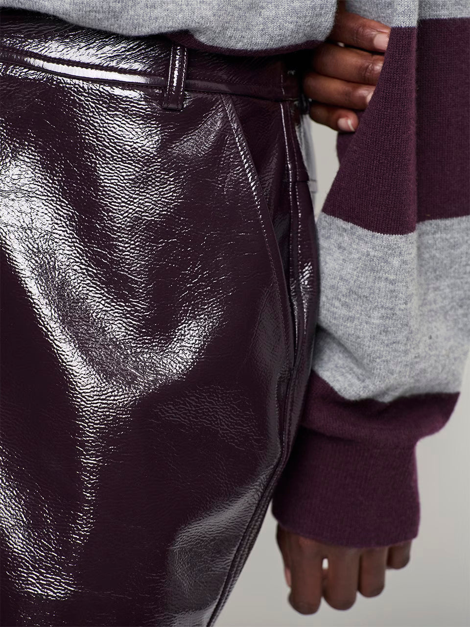 Dante Evon Faux Crackle Leather Mini Skirt