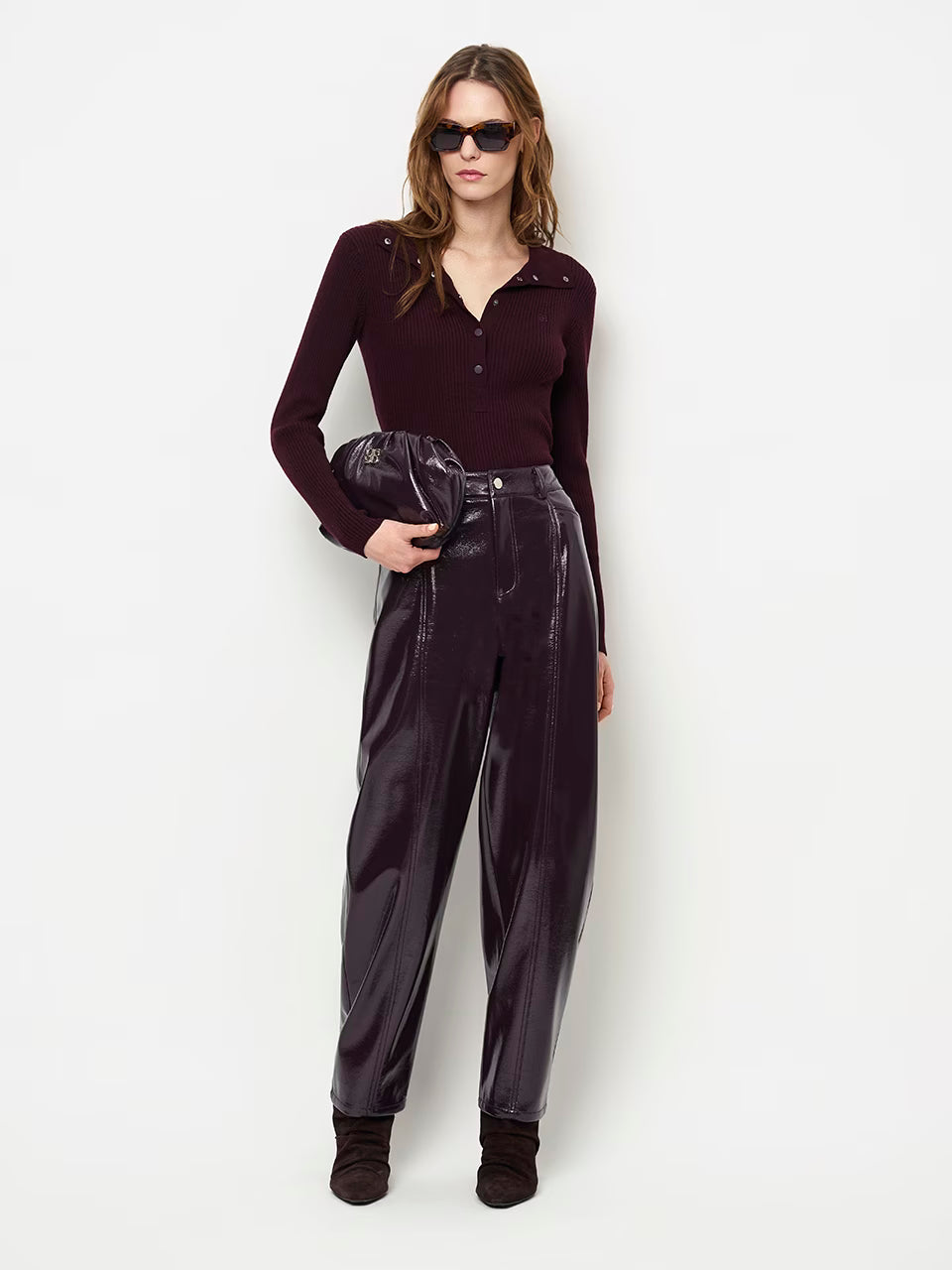 Dante Scene Patent Faux Leather Pants