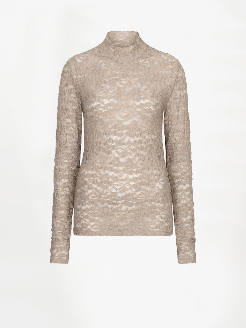 Dante Irony Lace Turtle Neck Top