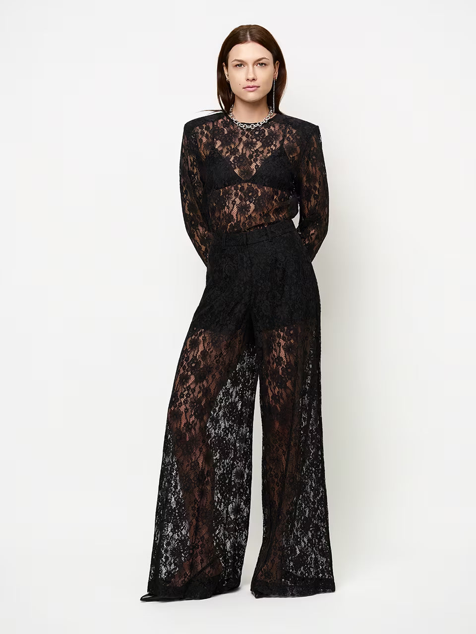 Dante6 Azura Wide Leg Lace Pants