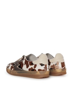 Sneaker Cow Print Horsy Brown Logo