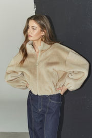 Co'couture Fera Faux Fur Jacket Creme