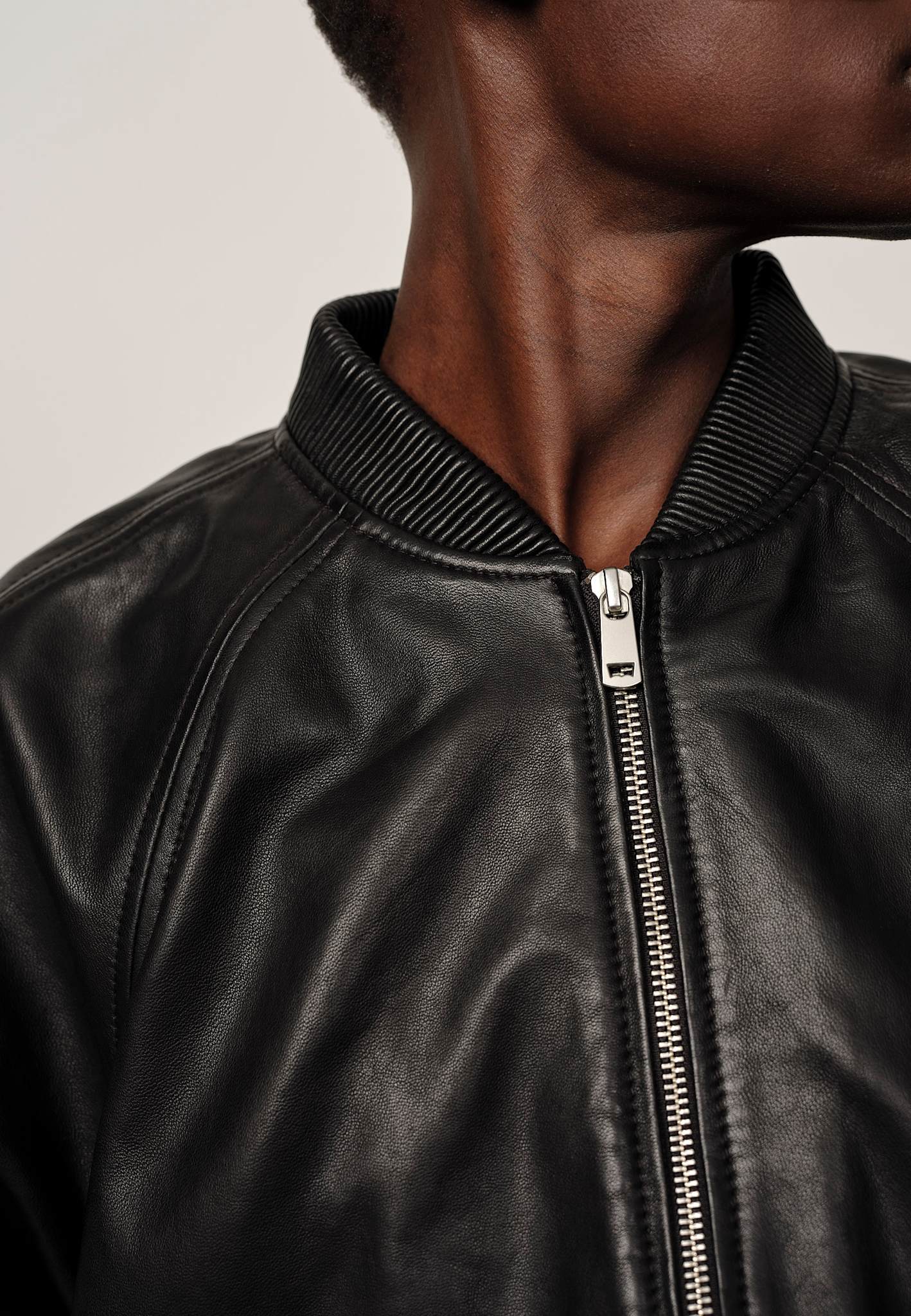 Herskind Yvette Leather Bomber Jacket