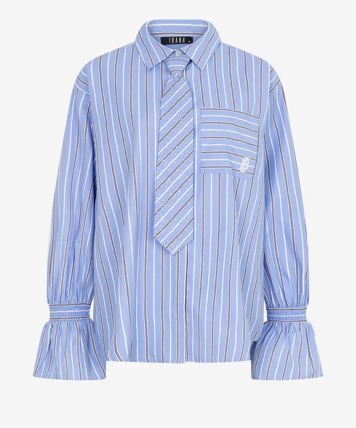 Ibana Tayla-Tie Blue Blouse