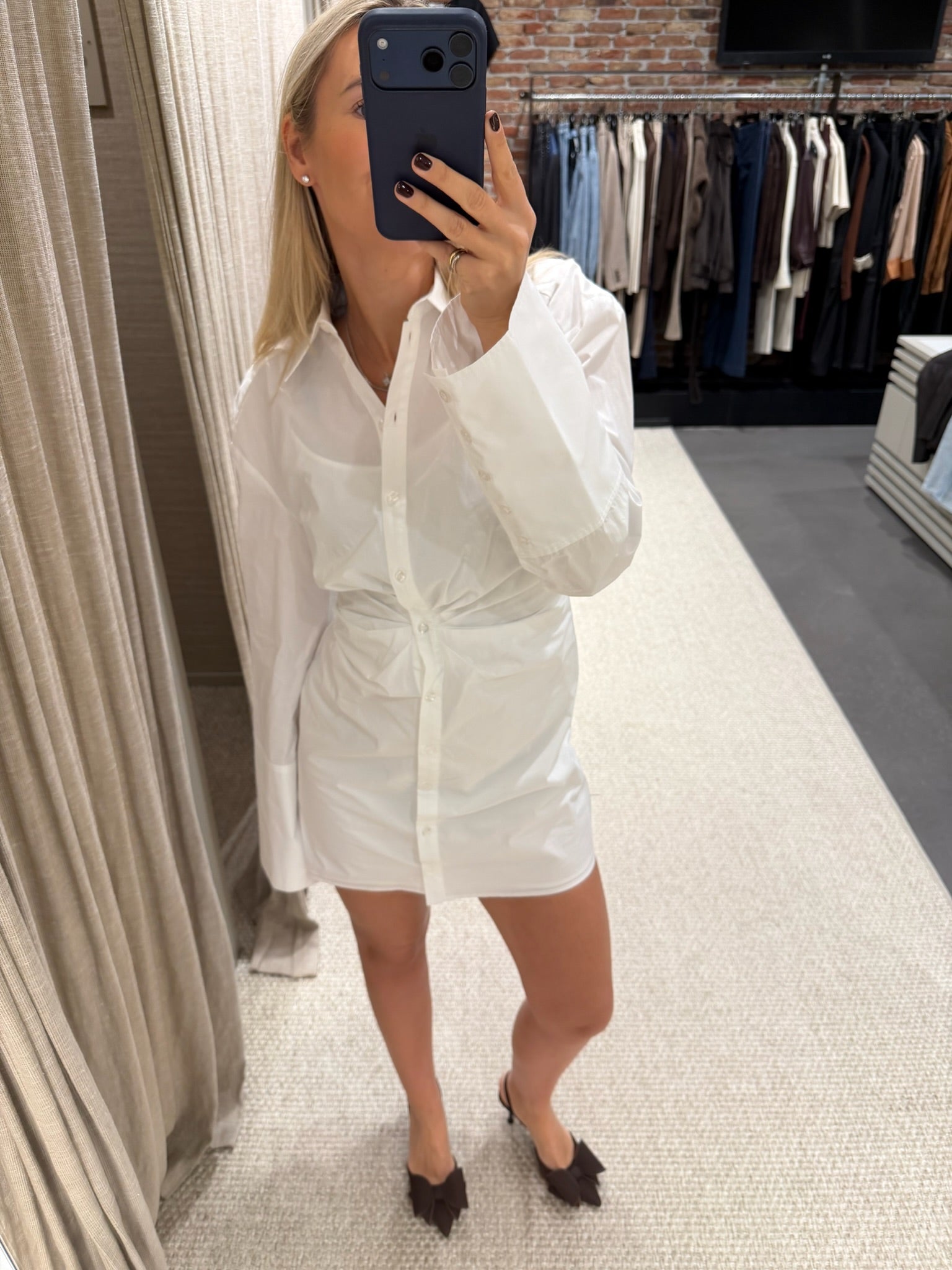 Rotate Shirt Dress W/Twist