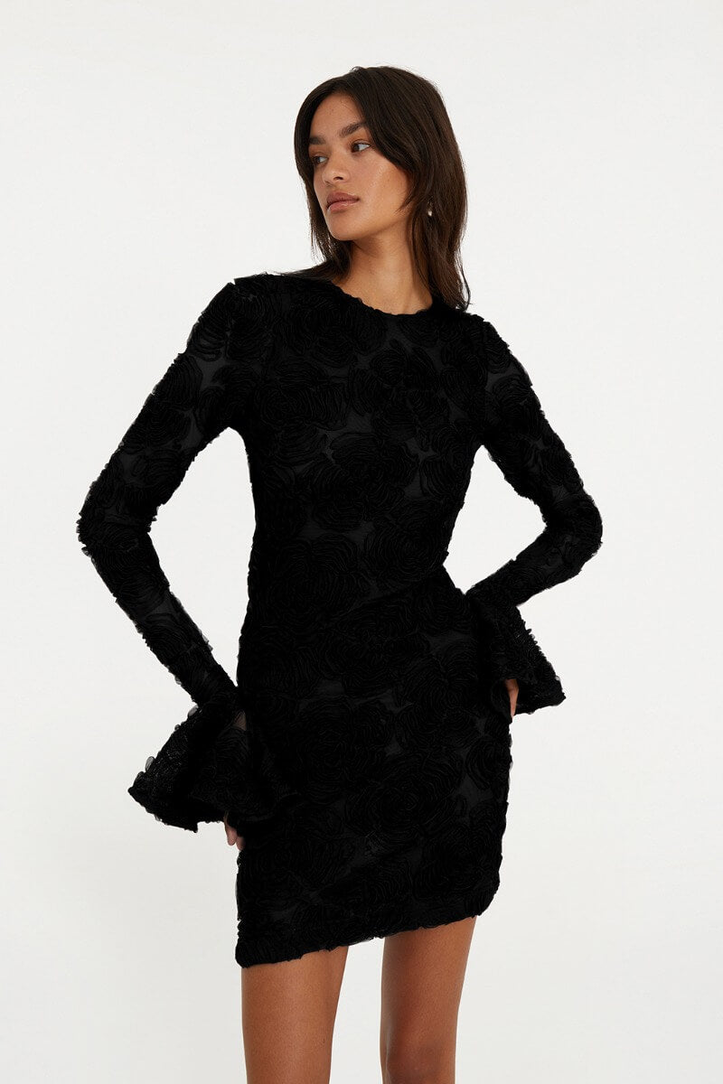 Flower Mini Dress Mesh