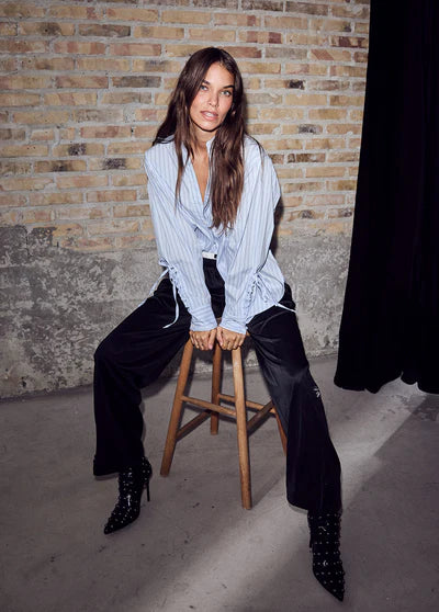 HL Alvina Tie Stripe Shirt