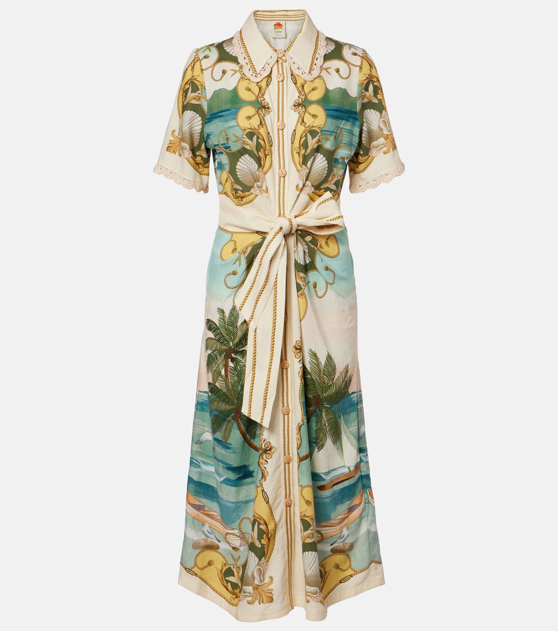 Farm Rio Royal Sea Midi Dress