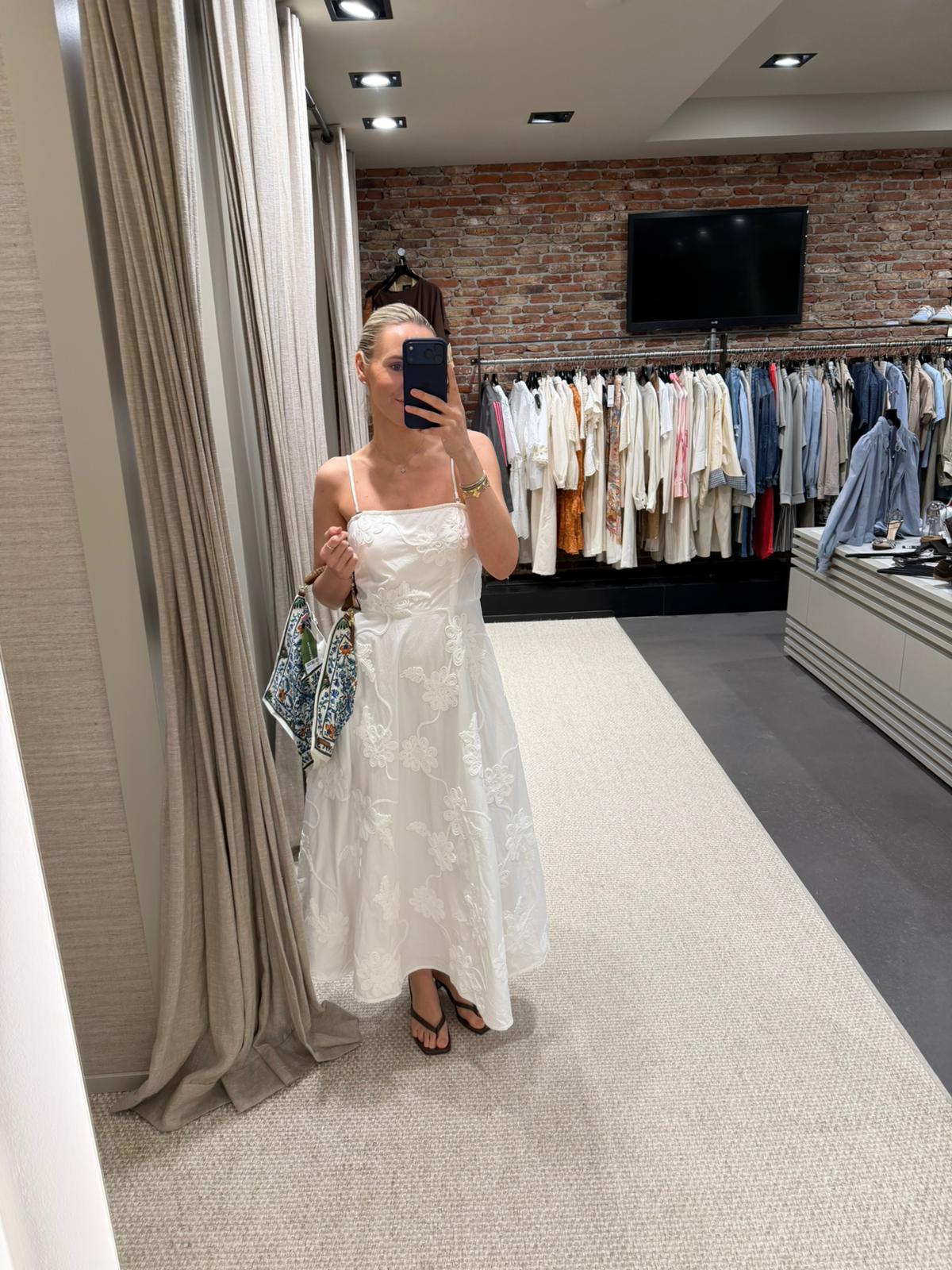 Rotate Flower Strapless Dress