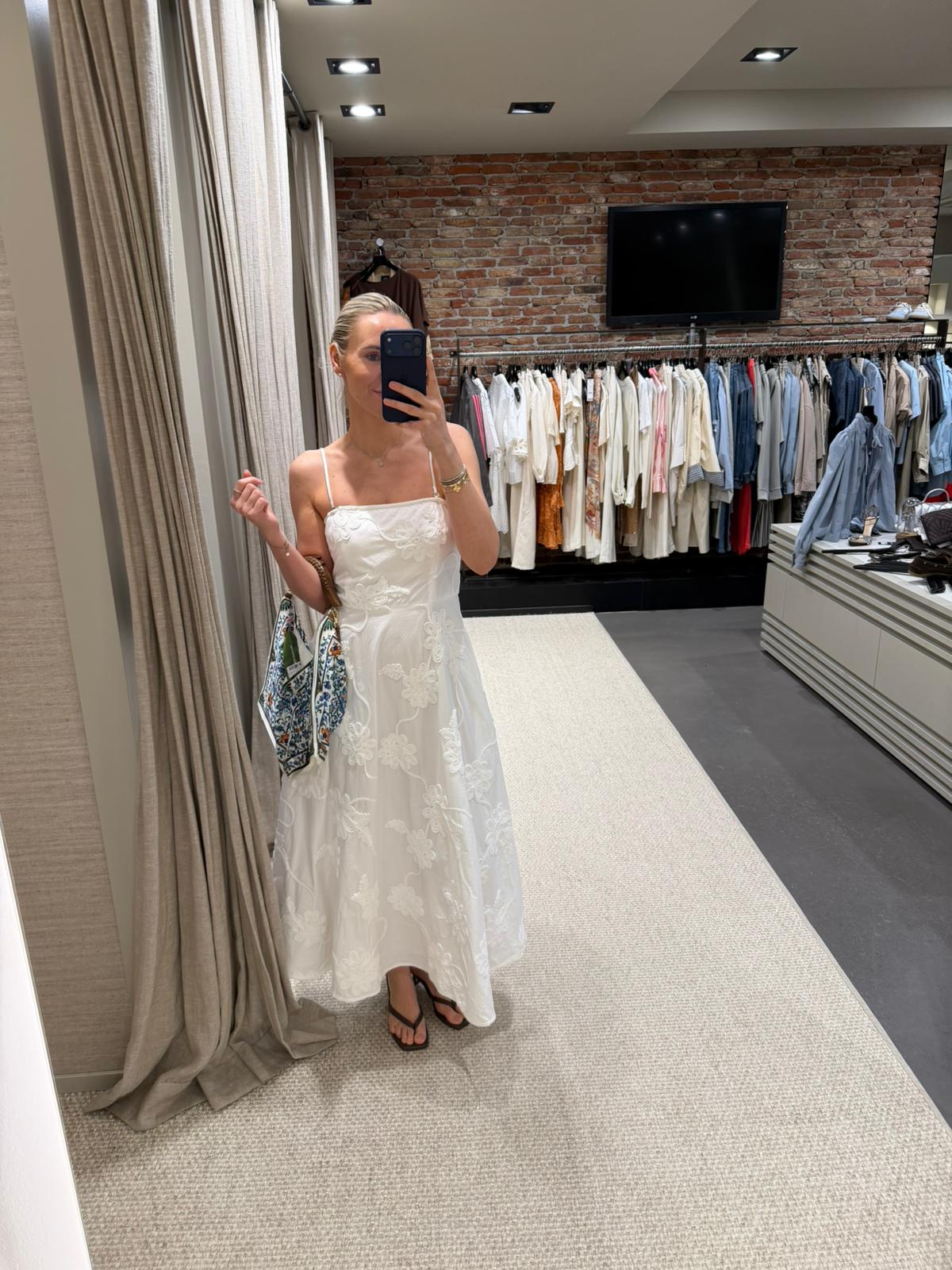 Rotate Flower Strapless Dress