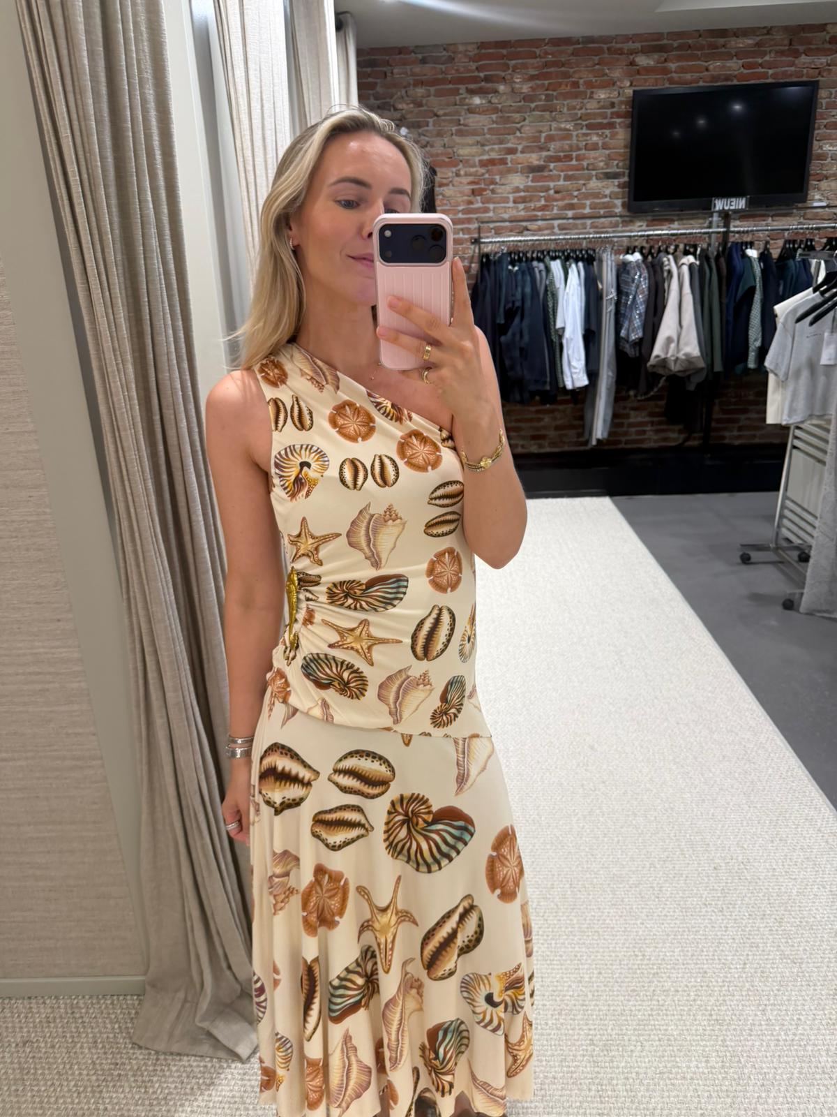 Farm Rio One Shoulder Maxi Dress