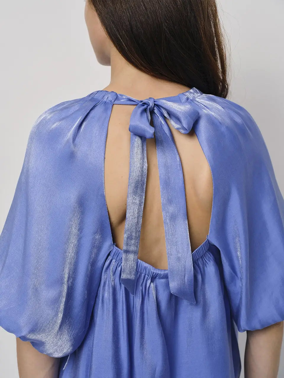 Simo Shimmer Back Detail Top