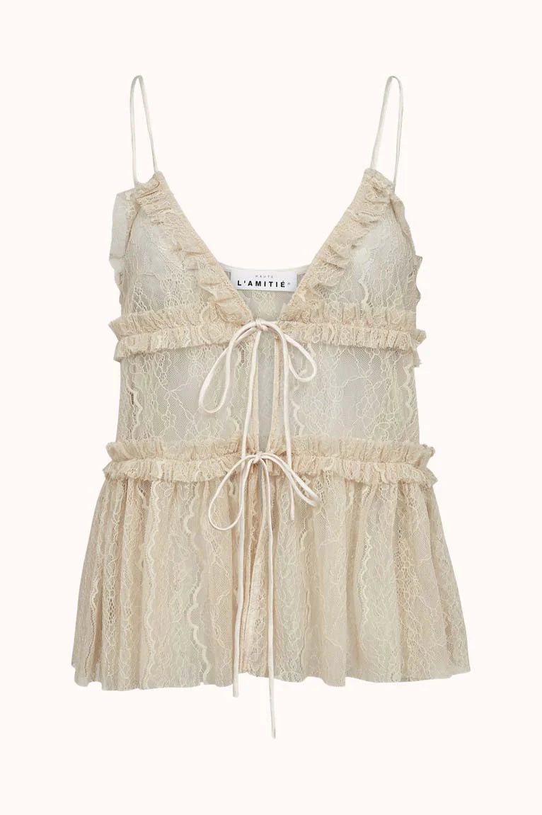 HL New Lace Tie Top