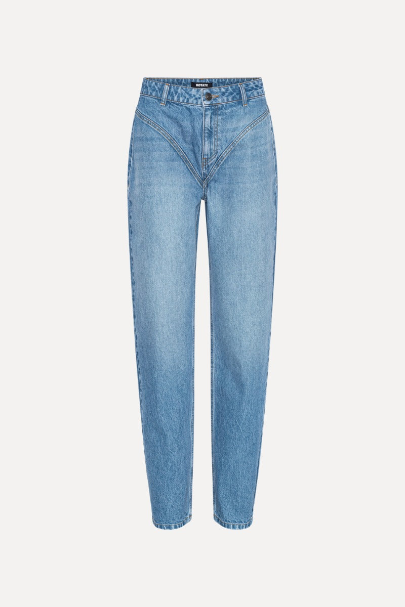 Rotate High Waist Cutline Jeans