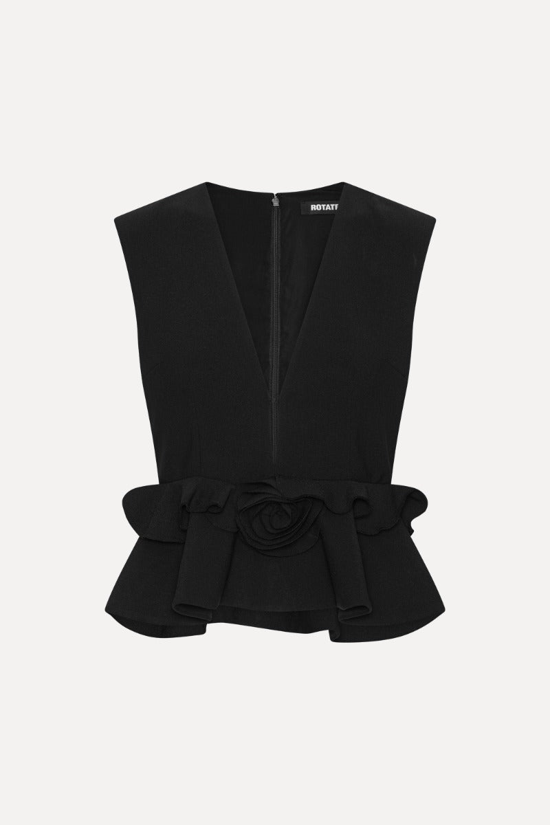 Rotate V-Neck Flower Top