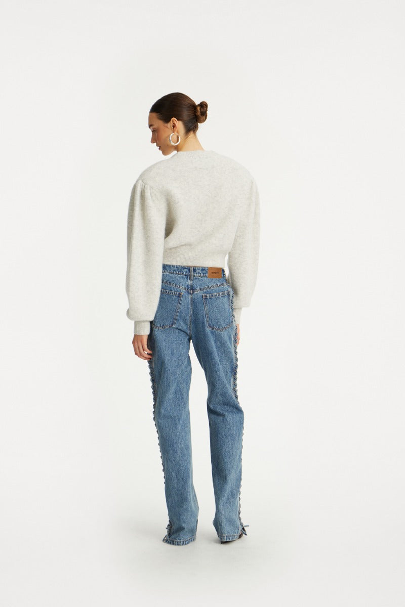 Jeans Laced Straight Jeans