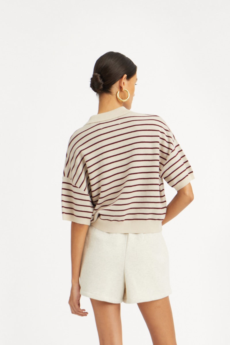 Polo Slinky Knit Oatmeal Comb.