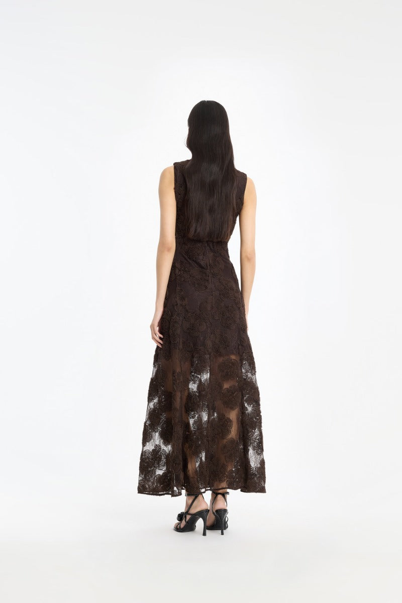 Rotate 3D Flower Maxi Dress