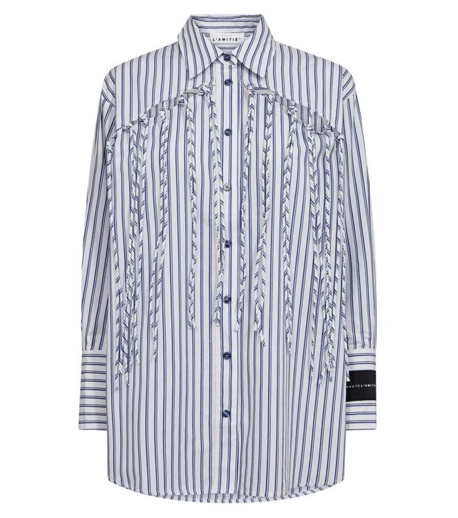 HL Striped Fringe Shirt