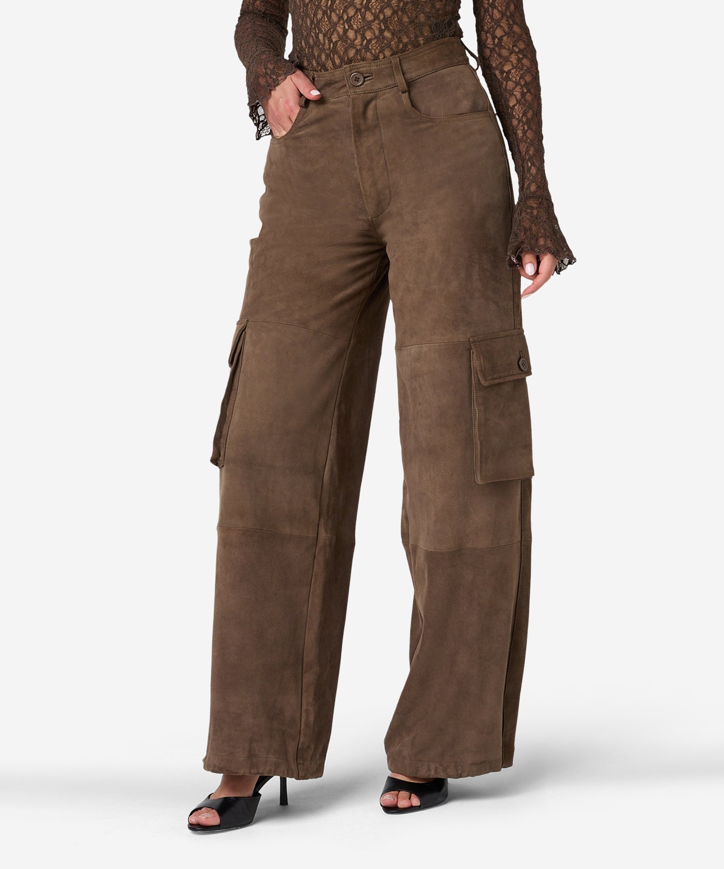 Pant Suede Phoeby Olive Night