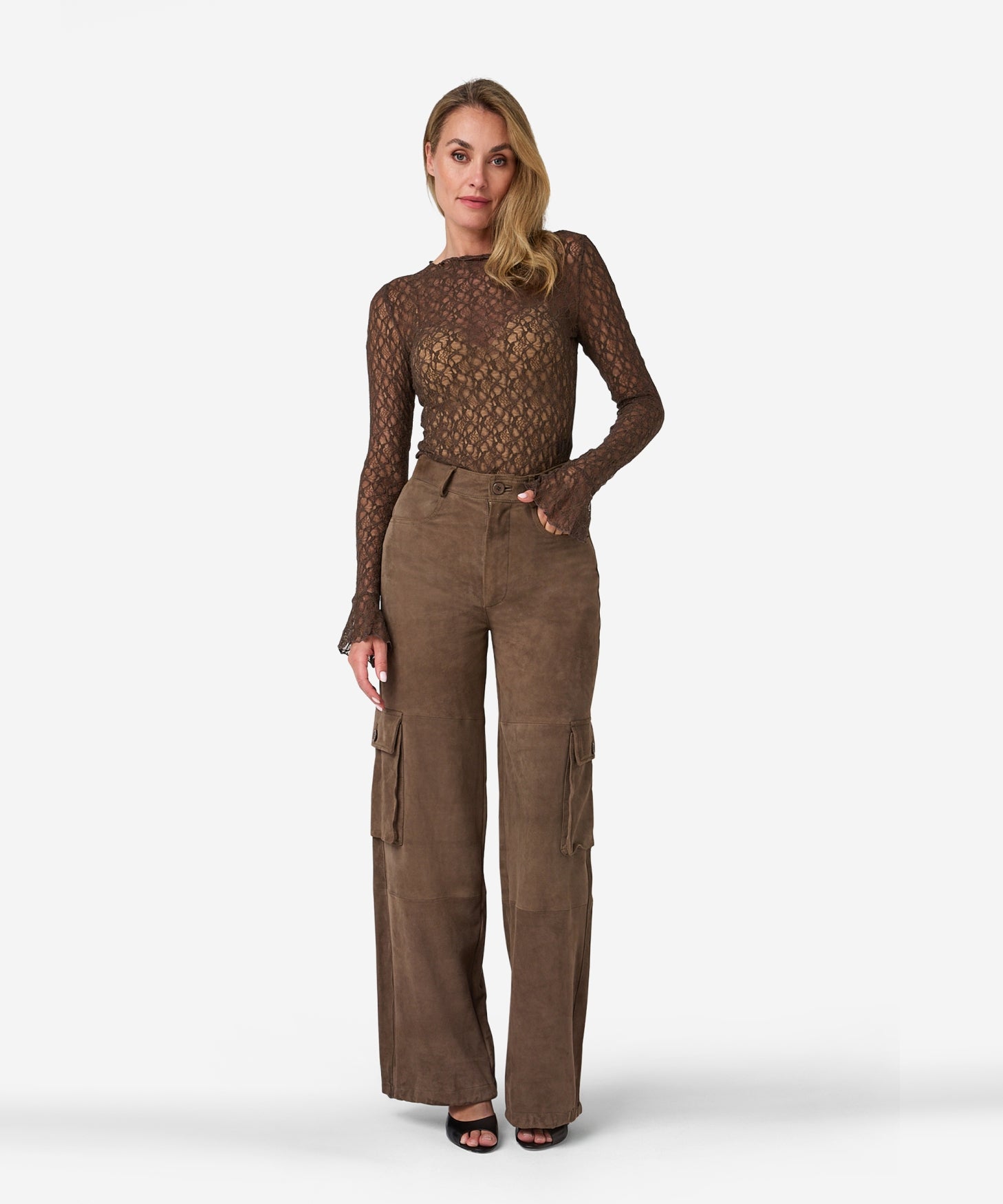 Pant Suede Phoeby Olive Night