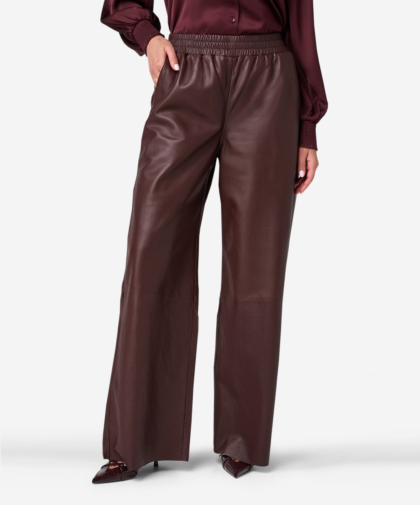 Pant Leather Payten Burgundy