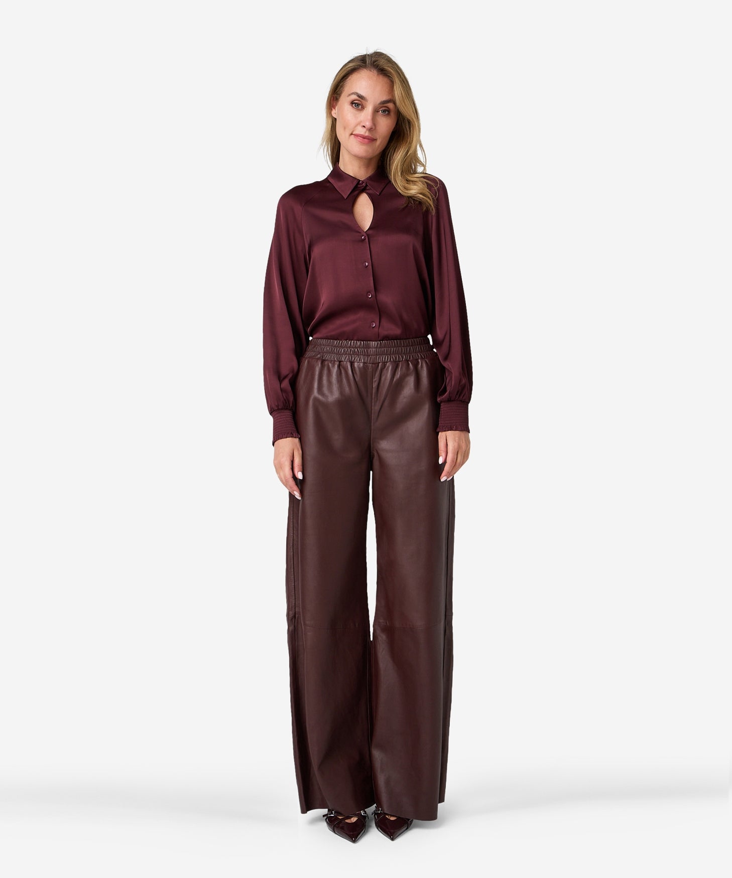 Pant Leather Payten Burgundy