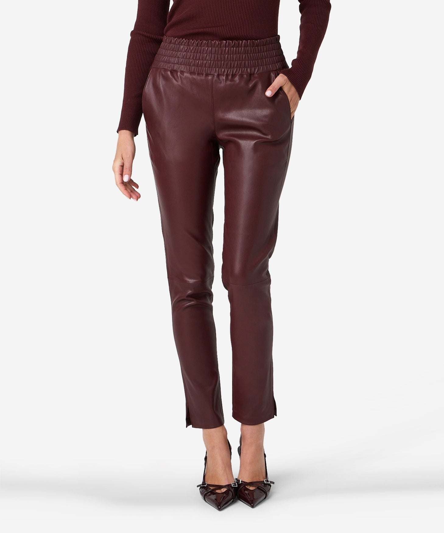 Leather Pant Colette Burgundy