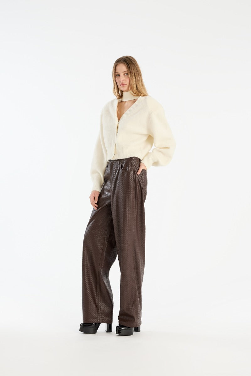 Pant Wide Leg 5 Pocket Chicory Coffee