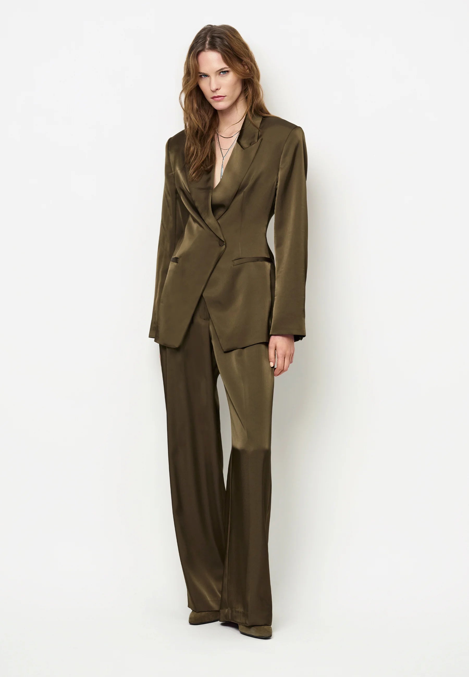 Dante Rush Tailored Bold Satin Blazer
