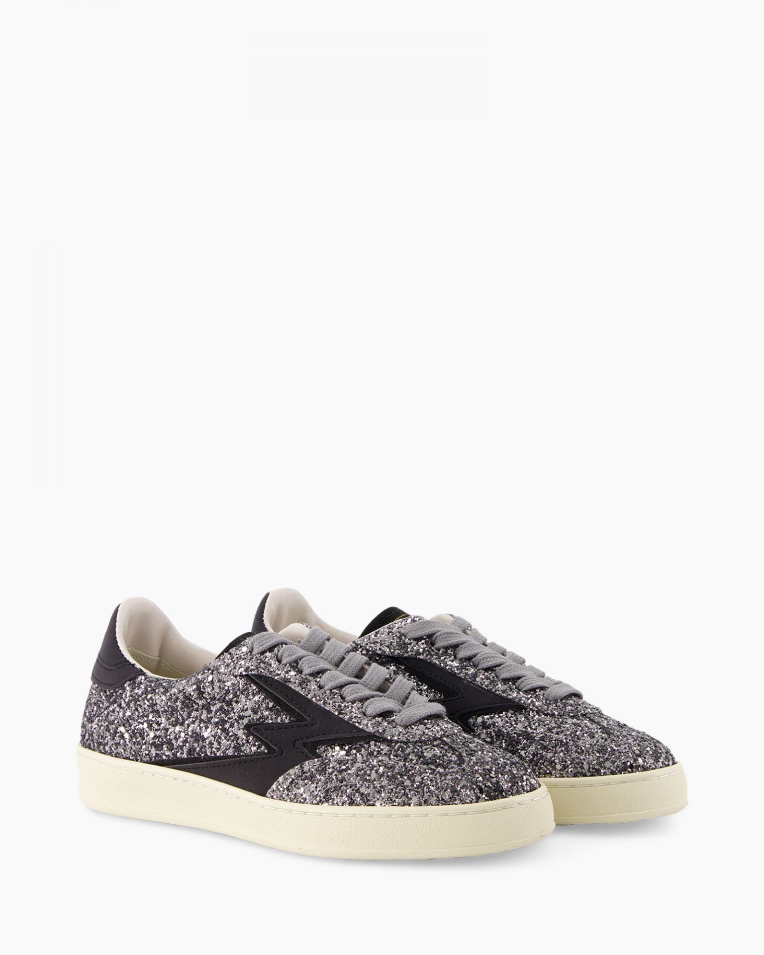 Sneaker Gunmetal Glitter Black Logo