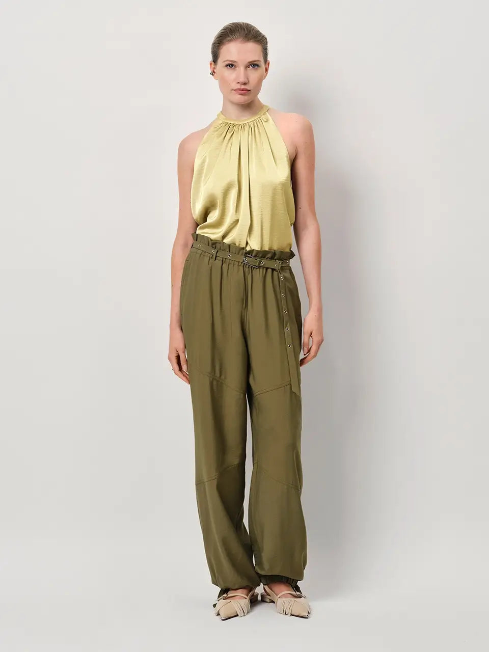 Elody Satin Halter Top