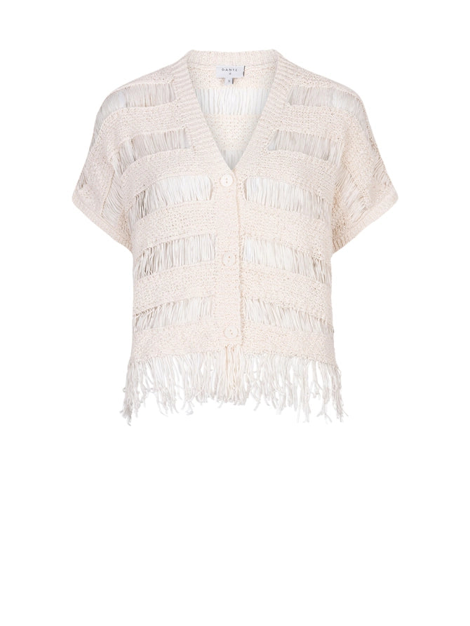 Cardigan Milos Fringe Butter Cream