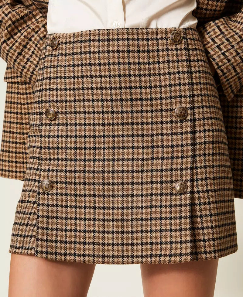 Miniskirt Check Camello TT2422
