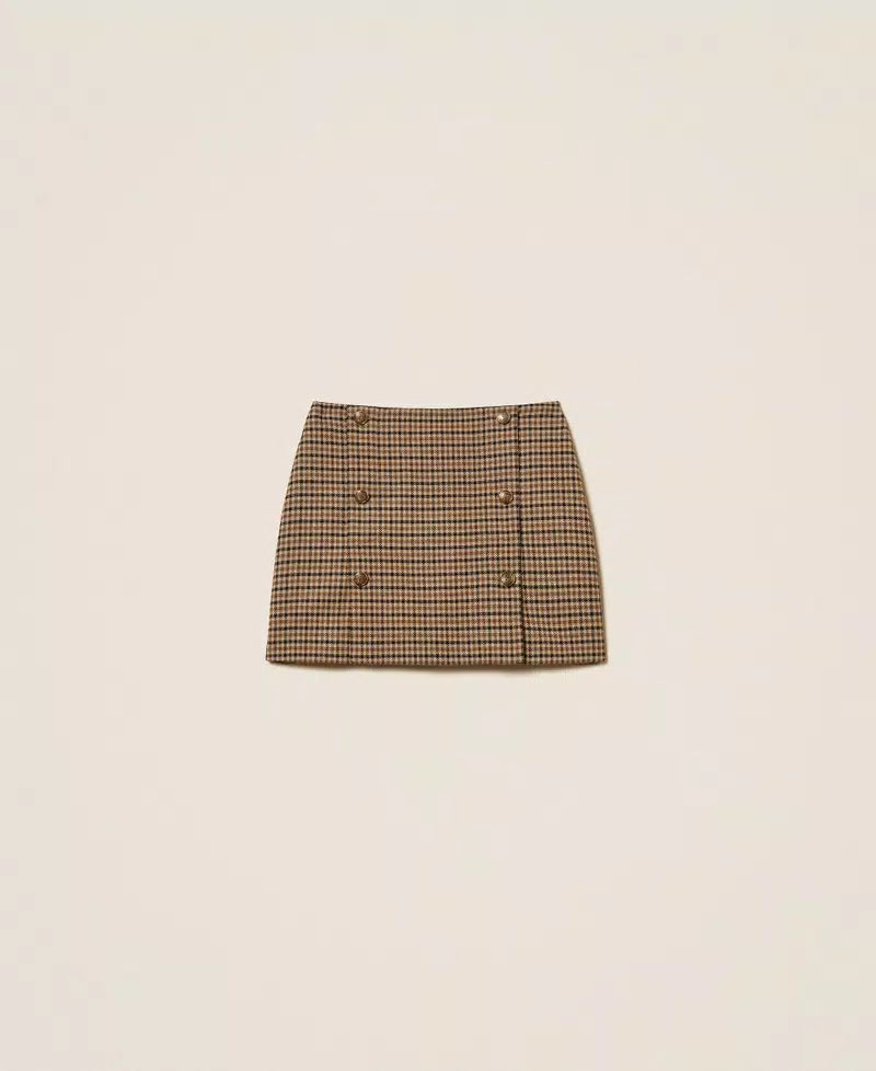Miniskirt Check Camello TT2422
