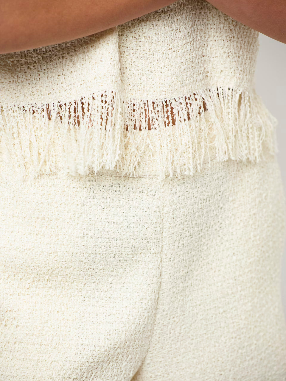 Dante Yubi Fringe Boucle Shorts