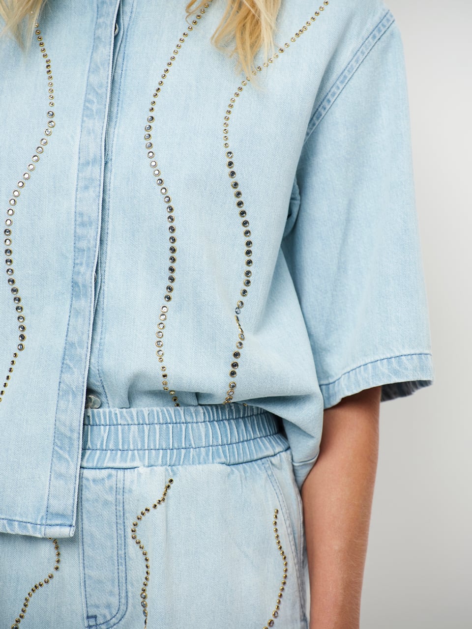 Dante Zofia Embellished Denim Shirt
