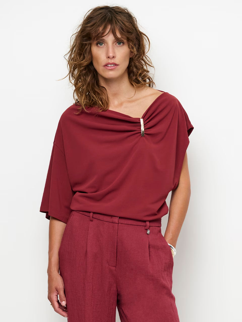 Dante Gou Embellished Drapey Top