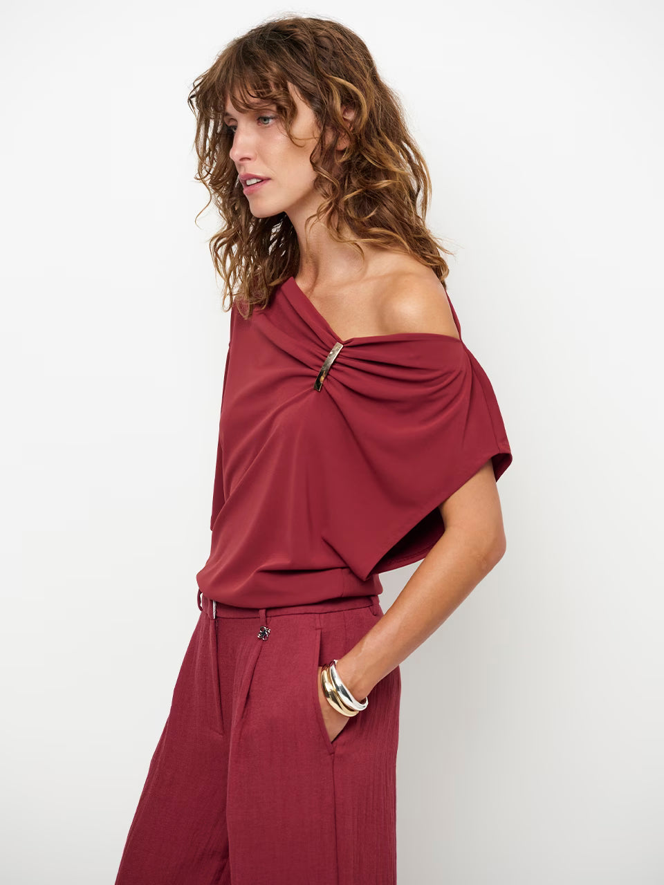 Dante Gou Embellished Drapey Top